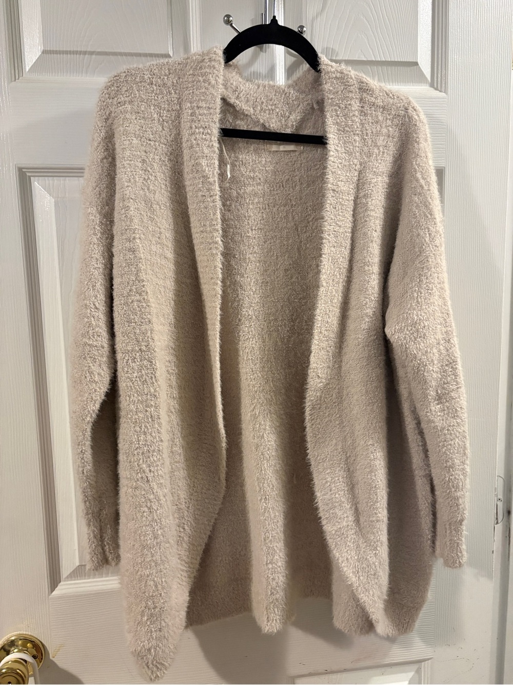 Altar'd State Cozy Open-Front Cardigan in Light Beige